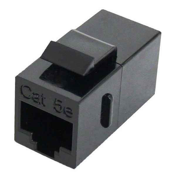 Quest Technology International Cat5E Inline Coupler, Rj45, 8P8C - Keystone Insert, Black NKJ-5002